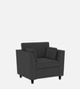 Bristo Velvet 1 Seater Sofa in Pubble Grey Colour with Storage