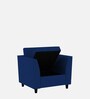 Bristo Velvet 1 Seater Sofa in Indigo Blue Colour with Storage
