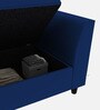 Bristo Velvet 1 Seater Sofa in Indigo Blue Colour with Storage