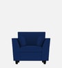 Bristo Velvet 1 Seater Sofa in Indigo Blue Colour with Storage
