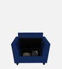 Bristo Velvet 1 Seater Sofa in Indigo Blue Colour with Storage