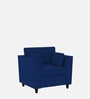 Bristo Velvet 1 Seater Sofa in Indigo Blue Colour with Storage