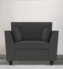 Bristo Velvet 1 Seater Sofa in Pubble Grey Colour with Storage