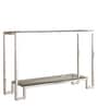 Britt Metal Console Table in Silver Colour