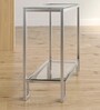 Britt Metal Console Table in Silver Colour