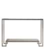 Britt Metal Console Table in Silver Colour