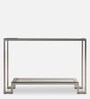 Britt Metal Console Table in Silver Colour