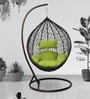 Britt Wicker Swing in Brown & Green Colour