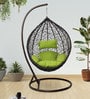 Britt Wicker Swing in Brown & Green Colour