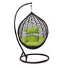 Britt Wicker Swing in Brown & Green Colour