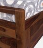 Brixton Sheesham Wood King Size Bed In Charcoal Grey And Walnut Finish With Box Storage