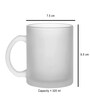 Bro Frosted White 350 ml Glass Coffee Mug