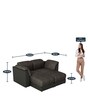 Broadway V2 2 Seater Chaise Lounge Set in Ada Granite Colour