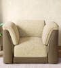 Broadway V2 Leatherette 1 Seater Sofa In Ada Sand Colour