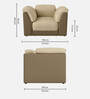 Broadway V2 Leatherette 1 Seater Sofa In Ada Sand Colour