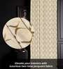 Brocade Beige Blackout Jacquard Polyester Curtains for Long Door Pack of 2
