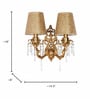 Brocade Brass Finished Wall Sconce with Crystals