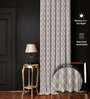 Brocade Soft Brown Blackout Jacquard Polyester Curtains for Door Pack of 2