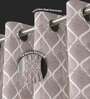 Brocade Soft Brown Blackout Jacquard Polyester Curtains for Long Door Pack of 2