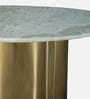 Bromberg Coffee Table In Golden Finish with Marble Top