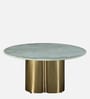 Bromberg Coffee Table In Golden Finish with Marble Top