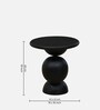Bronte Solid Wood End Table In Sandblasted Black Finish
