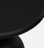 Bronte Solid Wood End Table In Sandblasted Black Finish