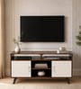 Bronx Tv Unit In Smoked Walnut & Beige Finish