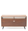 Bronx Tv Unit In Smoked Walnut & Beige Finish