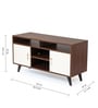 Bronx Tv Unit In Smoked Walnut & Beige Finish