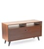 Bronx Tv Unit In Smoked Walnut & Beige Finish