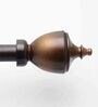 Bronze 52 Inch expandable to 144 Inch Iron Curtain Rod with Bracket
