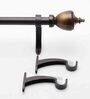 Bronze 52 Inch expandable to 144 Inch Iron Curtain Rod with Bracket