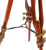 Bronze Metal Shade Tripod Floor Lamp With Brown Base