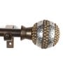 Bronze Powder Coated Iron Curtain Rod (84 to 144 Inches) With Bracket