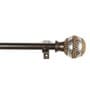 Bronze Powder Coated Iron Curtain Rod (84 to 144 Inches) With Bracket