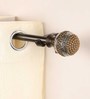 Bronze Powder Coated Iron Curtain Rod (84 to 144 Inches) With Bracket