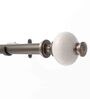 Bronze Shiny 36 Inch expandable to 66 Inch Iron Curtain Rod with Bracket