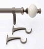 Bronze Shiny 36 Inch expandable to 66 Inch Iron Curtain Rod with Bracket