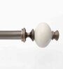 Bronze Shiny 36 Inch expandable to 66 Inch Iron Curtain Rod with Bracket