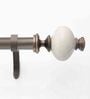 Bronze Shiny 36 Inch expandable to 66 Inch Iron Curtain Rod with Bracket