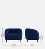 Brookfield Velvet Fabric 1 Seater Sofa in Royal Blue Colour