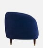 Brookfield Velvet Fabric 1 Seater Sofa in Royal Blue Colour