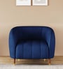 Brookfield Velvet Fabric 1 Seater Sofa in Royal Blue Colour