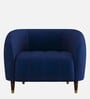 Brookfield Velvet Fabric 1 Seater Sofa in Royal Blue Colour