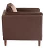 Brookly Leatherette 1 Seater Sofa In Brown Colour