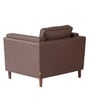 Brookly Leatherette 1 Seater Sofa In Brown Colour