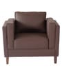 Brookly Leatherette 1 Seater Sofa In Brown Colour