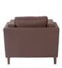 Brookly Leatherette 1 Seater Sofa In Brown Colour