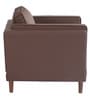 Brookly Leatherette 1 Seater Sofa In Brown Colour
